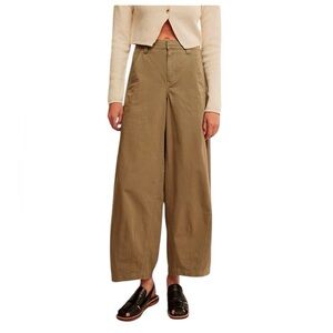 We The Free Rylee Chino Mid Rise Wide Leg Crop Pant NWOT